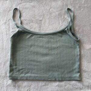 Brandy Melville/ John Galt Cropped eyelet Sage Green Cami